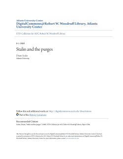 Stalin and the purges - DigitalCommons@Robert W. Woodruff