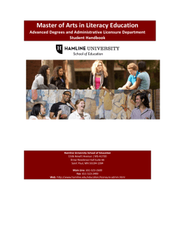 Master of Arts in Literacy Education