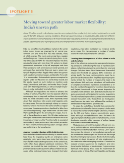 Moving toward greater labor market flexibility: India`s uneven path