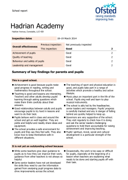 Hadrian Academy - Ofsted Reports