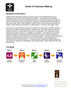 Grade 3-5 Decision Making