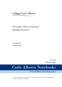 Do Leaders Affect Government Spending Priorities?
