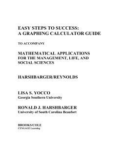 easy steps to success: a graphing calculator guide