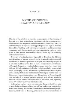 myths of pompeii: reality and legacy
