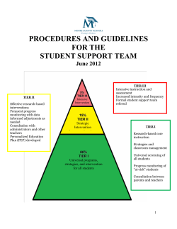 Procedures and Guidelines for the Student Support Team (SST)