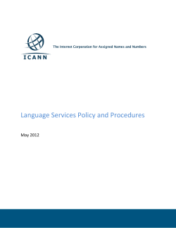 Language Services policies