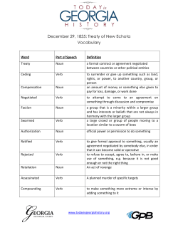 December 29, 1835: Treaty of New Echota Vocabulary