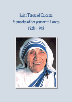 Mother Teresa Booklet - Institute of the Blessed Virgin Mary
