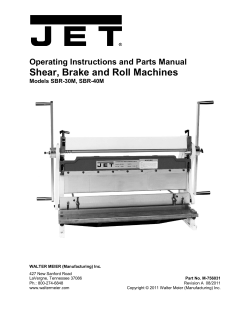 Shear, Brake and Roll Machines