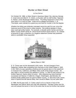 Murder on Main Street - Baker County Library District
