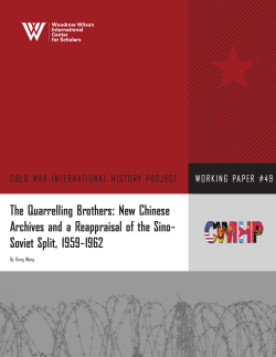 The Quarrelling Brothers: New Chinese Archives and a