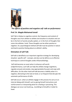 The effects of positive and negative self- talk on performance