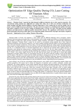 Optimization Of Edge Quality During CO2 Laser Cutting Of Titanium
