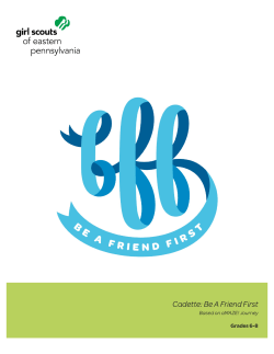 Be A Friend First (Cadette)