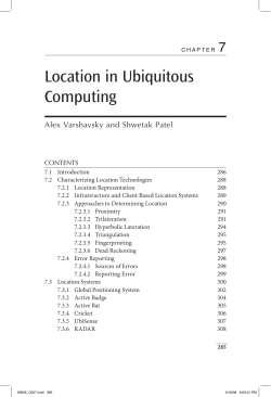 Location in Ubiquitous Computing