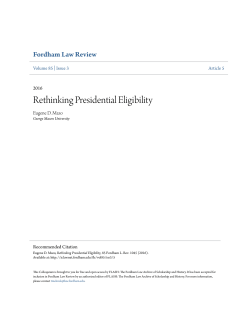 Rethinking Presidential Eligibility
