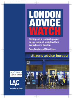 Findings of a research project on provision of social welfare law