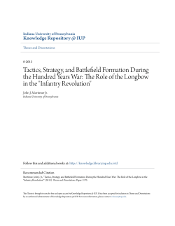 Tactics, Strategy, and Battlefield Formation During the Hundred