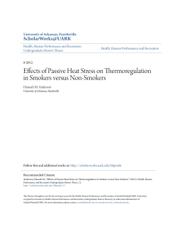 Effects of Passive Heat Stress on Thermoregulation in Smokers