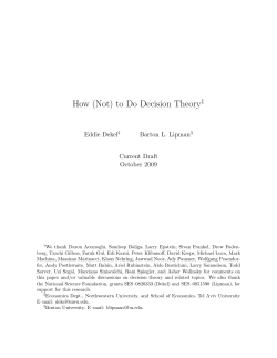 (Not) to Do Decision Theory - bu people