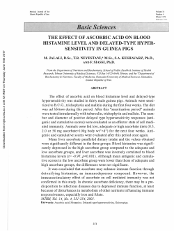 the effect of ascorbic acid on blood histamine level and delayed