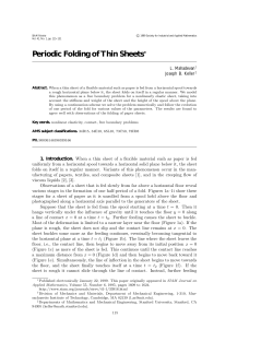 Periodic Folding of Thin Sheets