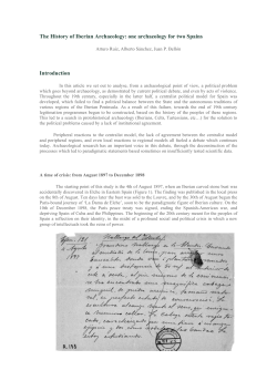 The history of the iberian archaeology: one archaeology for two spains