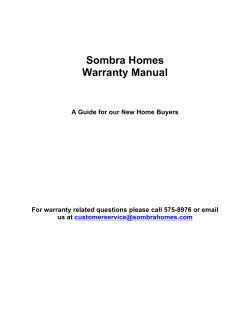 Homeowner Manual