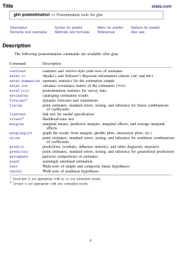 glm postestimation