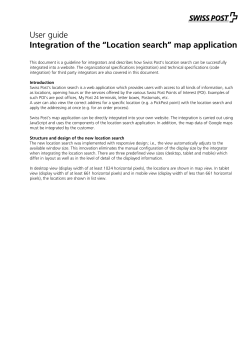 User guide Integration of the &ldquo;Location search&rdquo; map application