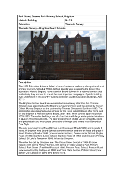 Park Street, Queens Park Primary School, Brighton Historic Building