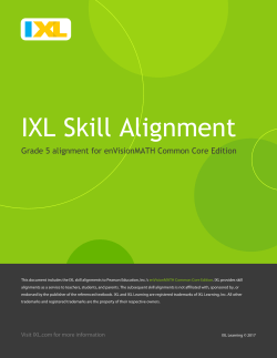 IXL Skill Alignment