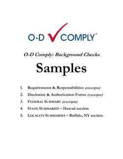 OD Comply: Background Checks