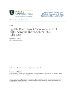 Fight the Power: Protest, Showdown and Civil Rights Activity in