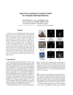 Angle Vertex and Bisector Geometric Model for Triangular Road