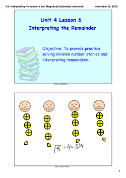 4.6--Interpreting Remainders and Magnitude Estimates.notebook