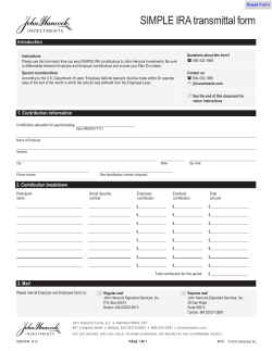 SIMPLE IRA Transmittal Form