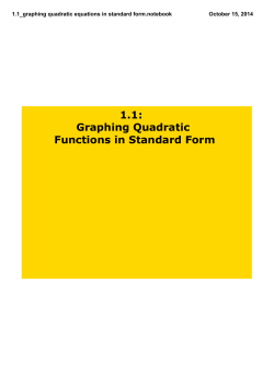 1.1_graphing quadratic equations in standard form.notebook