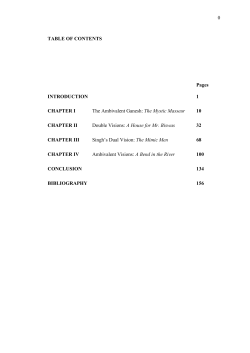 0 TABLE OF CONTENTS Pages INTRODUCTION 1 CHAPTER I The
