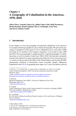 A Geography of Cohabitation in the Americas, 1970&ndash;2010