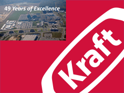 Justin Cressler - Plant Manager, Kraft Foods