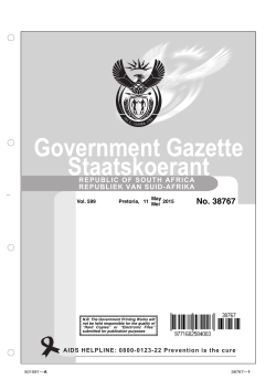 Government Gazette - 38767 - SAOPA