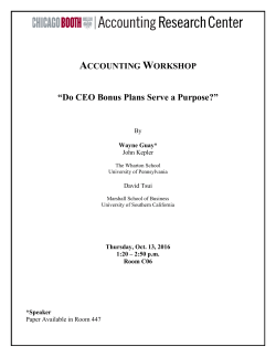 Do CEO Bonus Plans Serve a Purpose?