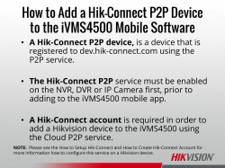 How to Add a Hik-Connect P2P Device to the iVMS4500 Mobile
