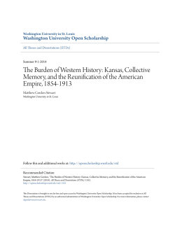 The Burden of Western History: Kansas, Collective Memory, and the