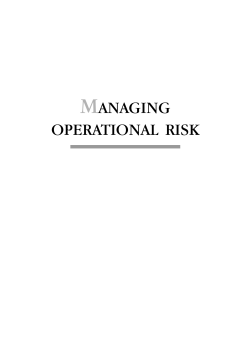 Operational Risk Management