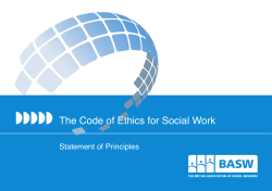 The code of ethics for social work: statement of principles