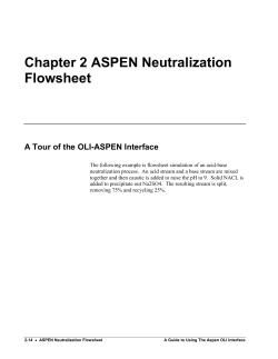 Chapter 2 ASPEN Neutralization Flowsheet