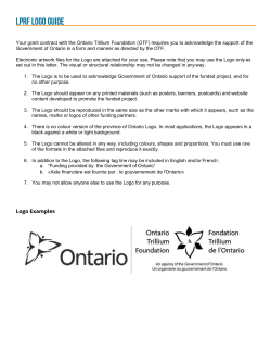 LPrF Logo Guide - Ontario Trillium Foundation