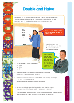 Double and Halve